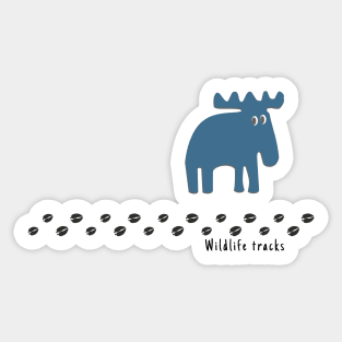 Wildlife tracks - a shy moose Sticker